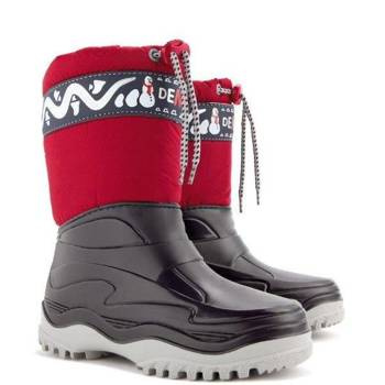 Śniegowce dziecięce kalosze ocieplane wsuwane DEMAR FROST 0376B czerwone