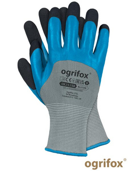 Rękawice robocze OGRIFOX powlekane lateksem OX-BLUTON