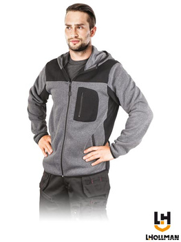 Bluza dresowa rozpinana z kapturem L. HOLLMAN SCOT ciemnoszara