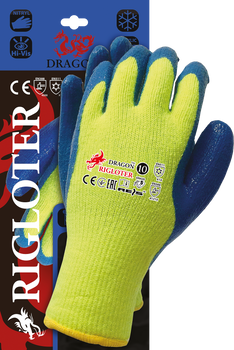 Rękawice robocze ochronne ocieplane powlekane nitrylem DRAGON RIGLOTER