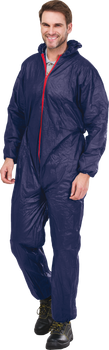 Kombinezon malarski jednorazowy uniwersalny roboczy ochronny regulowany na suwak zapinany na zamek Reis KOM granatowy