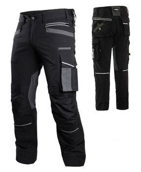 Spodnie robocze Czarne STRETCH LINE Stalco
