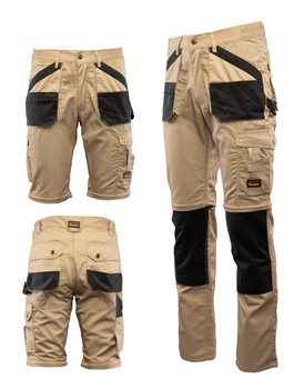 Spodnie robocze ochronne z odpinanymi nogawkami beżowe BRIXTON PRACTICAL APSP