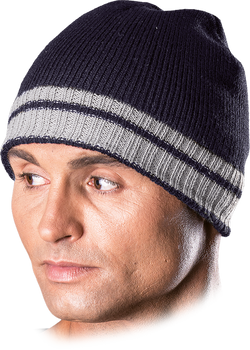 Czapka zimowa ochronna CZPAS granatowo-szara