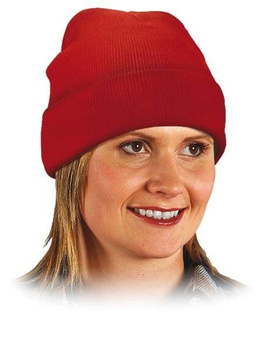 Czapka robocza na zima jesień ciepła czerwona CZBAW