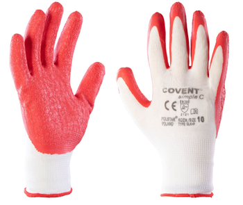 Rękawice robocze ochronne powlekane szorstkowanym lateksem COVENT SIMPLE C
