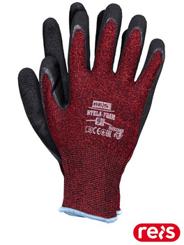 Rękawice robocze uniwersalne powlekane spienionym lateksem RTELA-FOAM