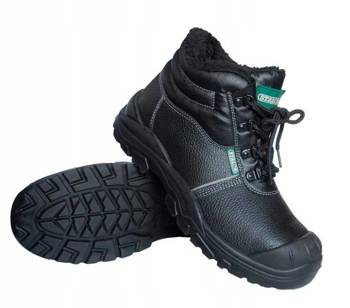 Trzewiki robocze buty zimowe ocieplane skóra bydlęca z noskiem stalowym| Thuro High S1