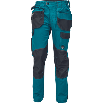 Spodnie robocze profesjonalne wytrzymałe do pasa z miejscem na nakolanniki TRIFIBETEX wzmacniane niebieskie Cerva DAYBORO