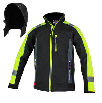 Kurtka softshell z odblaskiem w kolorze żółtym fluo CLASSWORK