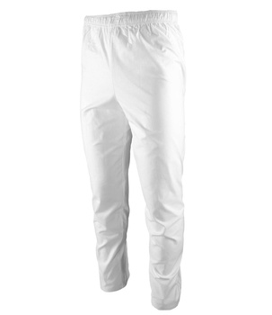 Białe bawełniane spodnie robocze ochronne do pasa Polstar HACCP KRAJAN BIEL AQSP