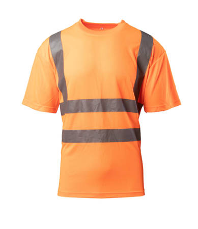 Koszulka odblaskowa T-shirt ostrzegawczy bluzka z pasami odblaskowymi pomarańczowa BRIXTON FLASH